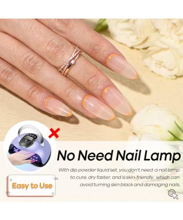 AZUREBEAUTY Dip Powder Liquid Set - 7 Pcs Base & Top Coat, Activator, No Nail Lamp Needed - Buy Online on GoSupps.com