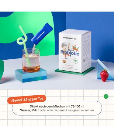 Health Labs Care Mykids Probiotic for Children - 30 Bags - Supports Antibiotic Therapy - 2 Billion Bacillus Subtilis - 30-Day Supply - Buy Online on GoSupps.com