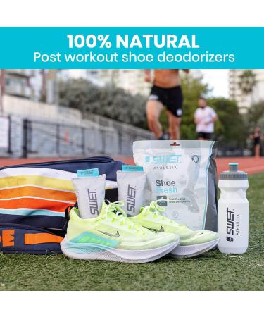 ShoeFresh Post-Workout Shoe Refresher Inserts - 100% Natural Bamboo Charcoal Deodorizer (4-Pack) - Non-Toxic & Chemical-Free - Buy Online on GoSupps.com