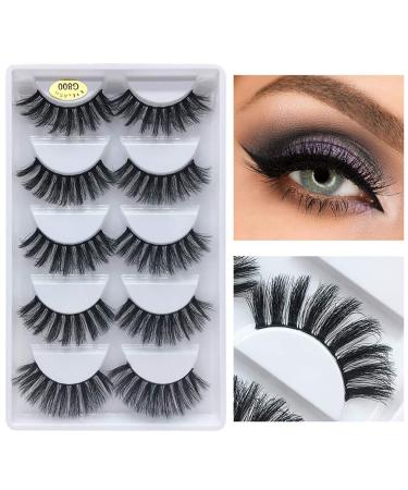 Beito 5 Pair 3D Fake Eyelashes - Dramatic Thick Cross Pattern Fluffy & Soft for Natural Extensions (G800) - Shop Internationally - Buy Online on GoSupps.com