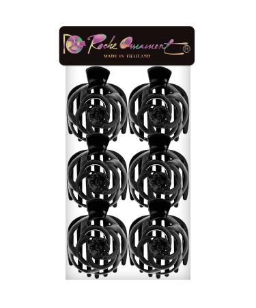 RC ROCHE 6 Pieces Octopus Bun Hair Clips - Firm Hold Non-Slip Claws for Thick Hair - Large Black Hair Accessories for Women - Buy Online on GoSupps.com