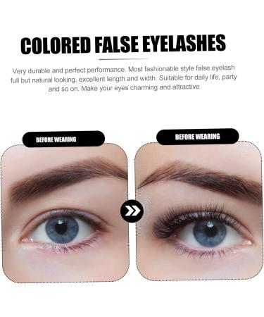 Ipetboom 4 Pairs Sequin False Eyelashes Cosmetic Lashes Faux Eyelashes Long Reusable Lashes Long Thick Eyelashes Exaggerated Eyelashes Fluffy Pink Chemical Fiber Extend Make up 3d - Buy Online on GoSupps.com