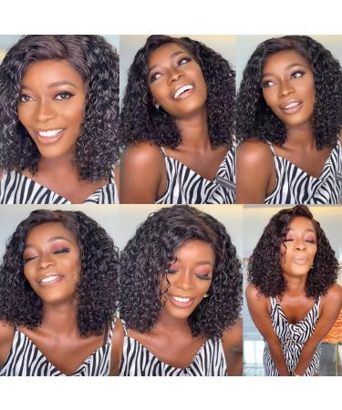 Valgerdr 12 Inch Short Curly Bob Wig | 4x4 Lace Closure | Human Hair 180% Density - Buy Online on GoSupps.com