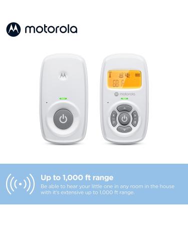 Motorola Nursery AM24 Audio Baby Monitor with Room Temperature Display, High Sensitivity Microphone, Two-Way Talk - White | Single MBP24 - Buy Online on GoSupps.com