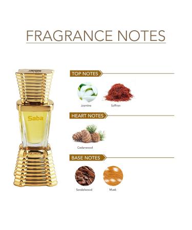 Saba Attar | Floral & Spicy Fragrance | Unisex Non-Alcoholic | Long Lasting Attar Men & Women - 10 ML - Buy Online on GoSupps.com