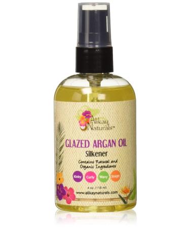 Alikay Naturals Glazed Argan Oil Silkener Natural Argan Oil  Sweet Almond Oil 4 Ounce