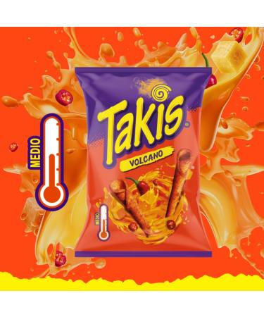  Takis Takis Volcano Pack of 18 rolled tokens (18 x 100 g) - Buy Online on GoSupps.com