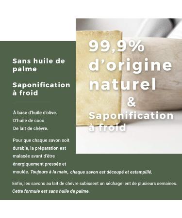 Organic fresh goat's milk soap - Made in France - Ultra sensitive skin such as eczema psoriasis or acne - 100g - Buy Online on GoSupps.com