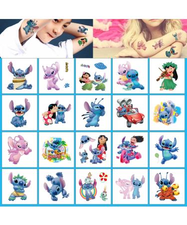 Stitch Birthday Party Supplies  60PCS Stitch Temporary Tattoos Party Favors  Cute Fake Tattoos Stickers Cartoon Party Decorations for Kids Boys Girls Party Gifts Birthday Decorations Rewards Gifts