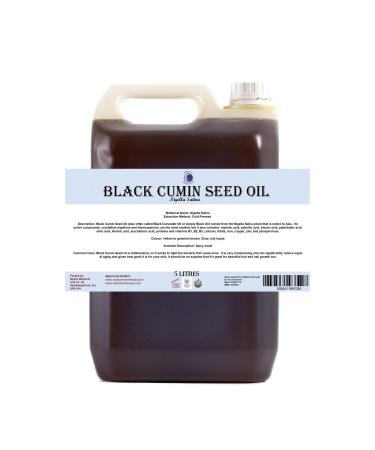Mystic Moments |Black cumin carrier oil 5 liters - pure and natural oil perfect for hair face nails aromatherapy massage and oil dilution vegan GVO free
