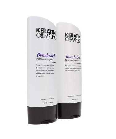 Keratin Complex Blondeshell Debrass & Brighten Purple Shampoo & Conditioner Duo - 13.5 oz - Buy Online on GoSupps.com