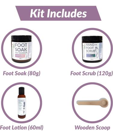 Nascentials Pedicure Kit 3 Step Set - Soak Scrub and Moisturize Your Feet Made With Essential Oils (Lavender Daydream) Gift Set - Buy Online on GoSupps.com
