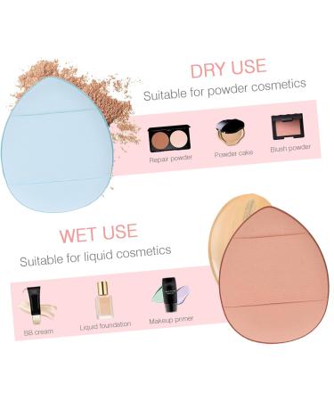 HONMEET 3 Boxes Mini Finger Puff Triangle Powder Puff Powder Foundation Makeup Powder Puff Setting Powder Puff Cushion Puff Powder Puff Face Triangle Mini Powder Puff Hydrophilic Non-latex - Buy Online on GoSupps.com