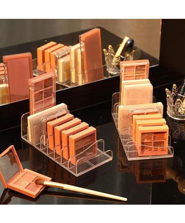 Eyeshadow Palette Organizer - Clear Divided Makeup Storage Rack for Dressing Table - Buy Online on GoSupps.com