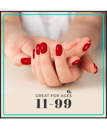 Semi Cured Gel Nail Strips - Long Lasting Red Nail Polish Stickers - Easy Application - Compatible with UV Nail Lamp - Buy Online on GoSupps.com