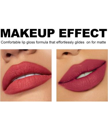 Scnvsi 6Pcs Matte Liquid Lipstick Set for Women Girls Waterproof Pigmented Lip Gloss Beautiful Colors for All Occasions - Buy Online on GoSupps.com