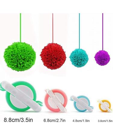 Pompom Maker EFly 4 Pcs Set - DIY Wool Knitting Craft Tool for Kids & Adults - Buy Online on GoSupps.com