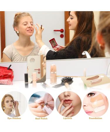 2Pcs Acrylic Makeup Mixing Palette & Spatulas - Foundation Eye Shadow & Lipstick Mixer for Flawless Application - Buy Online on GoSupps.com