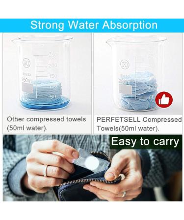 Buy Perfetsell 100 Compressed Disposable Towels Mini Magic Travel Tablets for Sports Vacation & Kitchen | Space-Saving Towels - Buy Online on GoSupps.com