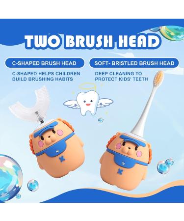Kids U-Shaped Electric Toothbrush | 20x Better Cleaning | 5 Modes & 4 Brush Heads (2-12 Age) - Buy Online on GoSupps.com