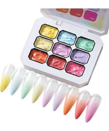 Decorative Gel 9 Gradient Effects | Non-Removable Paint Design for French Manicure and Personal Care - Buy Online on GoSupps.com