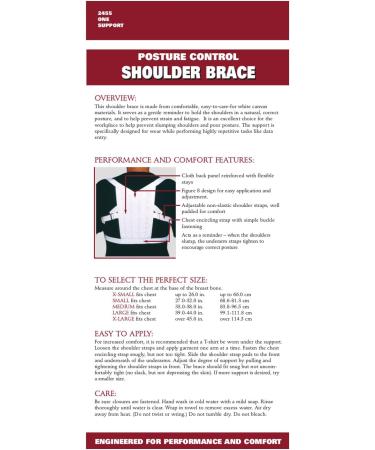 OTC Shoulder Brace - Figure-8 Style Posture Support - Medium White - International Shipping Available - Buy Online on GoSupps.com