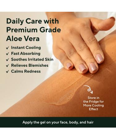 AROMATICA Organic Aloe Vera Gel 10.14oz - Soothing, Cooling, Moisturizing - Vegan & EWG Verified - Buy Online on GoSupps.com