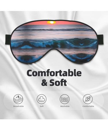 Buy Sunset & Sunrise Ocean Waves Sleep Aid Eye Mask - Adjustable Breathable Blindfold for Travel & Meditation - Buy Online on GoSupps.com
