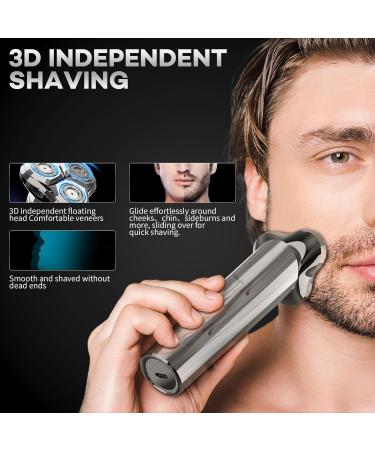 Men's 3D Rechargeable Electric Shaver - Waterproof Rotary Razor for Face, Anti-Pinch Technology - Ergonomic Design for Easy Use at Home or Travel - Buy Online on GoSupps.com