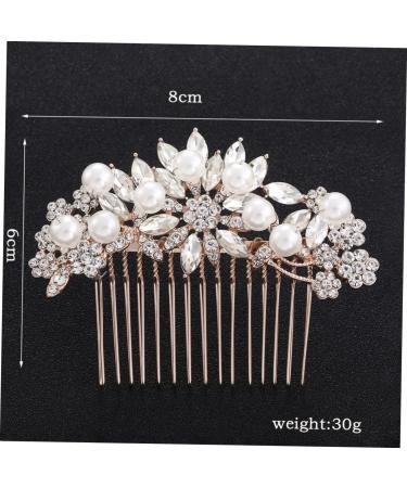 Angoily Fashion Headwear Pearl Comb Crystal Hair Comb Vintage Hair Comb Bridal Hair Comb Pearl Hair Pin Rhinestone Hair Clip Photography Props Bride Wedding Hair Accessories - Buy Online on GoSupps.com