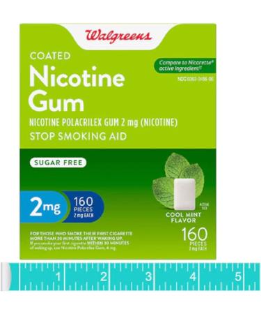 Buy Walgreens Coated Nicotine Gum 2mg Mint - 160 ea Online - Buy Online on GoSupps.com