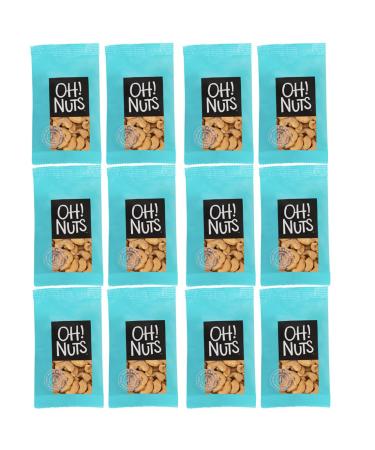 Oh! Nuts Snack Packs - All Natural Grab N Go Keto Snack - Healthy Meals for Office, Travel, School, Hiking - Assorted Box of 12 Individual Bags (Roasted Salted Cashews)