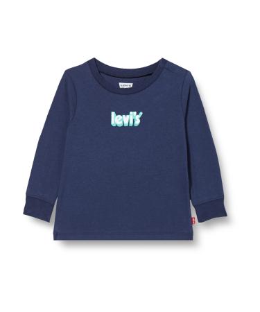 Levi's Kids Long Sleeve Cozy Tee Shirt Baby Boys 9 Months Naval Academy