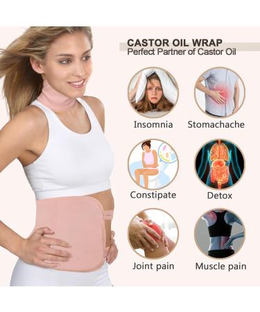Buy Lordhoo Castor Oil Pack Wrap for Liver Detox - Organic Cotton Washable Adjustable Straps | International Shipping - Buy Online on GoSupps.com