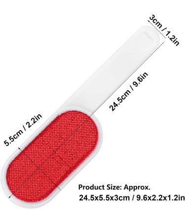 Pet Fur Brush Set - Reusable & Washable Double-Sided Lint Remover for Clothes & Coats - Efficient Debris Cleaner in Red - Buy Online on GoSupps.com