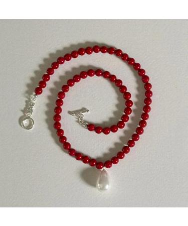 OralGos Pearl Pendant Necklace - Adjustable Bohemian Choker with Glass Beads | Stylish Jewelry for Women & Girls - Buy Online on GoSupps.com