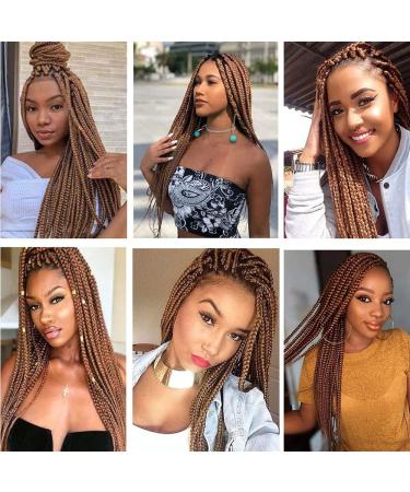24-Inch Ombre Brown Jumbo Braid Hair Extensions | Kankalon 6Pcs Box Braids for Art & Style - Buy Online on GoSupps.com