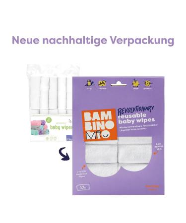 Bambino Mio Reusable Baby Moisture - Eco-Friendly Chemical-Free Double-Sided Washable 10-Pack | Sustainable Baby Care - Buy Online on GoSupps.com