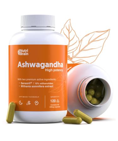 Ashwagandha capsules high dose for 4 months - double concentration compared to Aschwaganda KSM -66 - adaptogen and nootropic from sensoril ingredients for deep sleep & increased energy - Buy Online on GoSupps.com