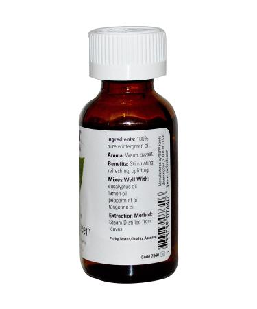 Now Foods Wintergreen Essential Oil 1 fl oz - Pure & Natural Aromatherapy - Buy Online on GoSupps.com