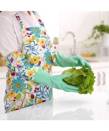Dishwashing Gloves Durable Waterproof Household Dishwasher Cleaning Rubber Gloves Random Colors Washing Bowls Gloves Tools Pink - Buy Online on GoSupps.com