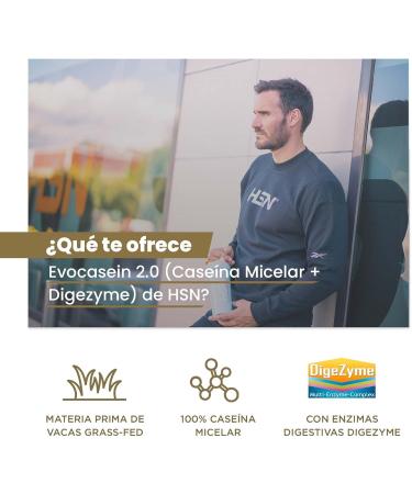 HSN Micellar Casein - Evocasein 2.0 - Protein for Before Sleeping - Extended Release in the Evening - Powder - Vanilla Flavor - 2kg - Buy Online on GoSupps.com