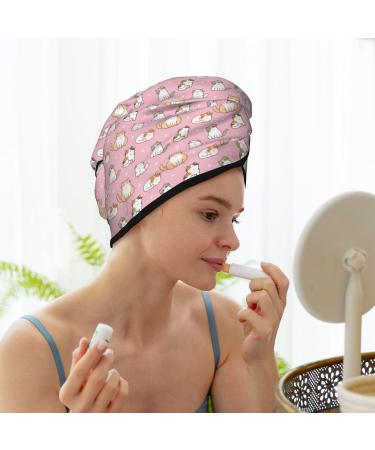 Cartoon Cat & Paw Microfiber Hair Towel | Super Absorbent Coral Velvet Wrap for All Hair Types - Buy Online on GoSupps.com