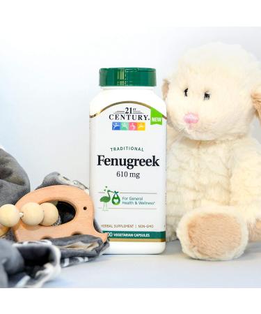21st Century Fenugreek 610mg - 100 Vegetarian Capsules | Natural Herbal Supplement - Buy Online on GoSupps.com