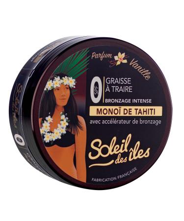 Sun of the Islands | 100% Natural Tahitian Monoi Milking Grease with Tan Accelerator - Paraben Free - Water Resistant - Vanilla Fragrance