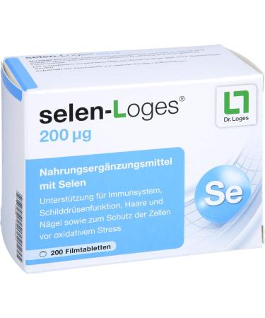 Selen-Loges 200 g - 200 Film-Coated Tablets | Premium Selenium Supplement for Optimal Health - International Shipping Available - Buy Online on GoSupps.com