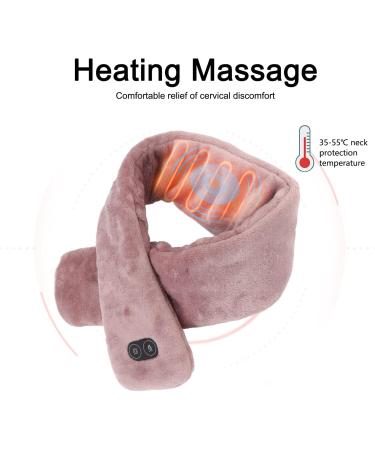 USB-Powered Electric Heating Pillows | Soft Warm Neck Wrap & Vibration Massage for Pain Relief | Ideal Gift for Adults & Seniors - Light Brown - Buy Online on GoSupps.com