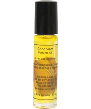 Chocolate Perfume Oil 0.3 Oz Portable Roll-On Fragrance with Long-Lasting Scent Delightful Essential Oils and Jojoba Oil For Daily Use 0.3 Fl Oz (Pack of 1)