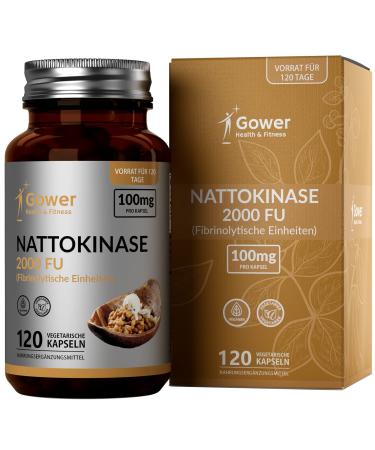 GH Nattokinase | 120 Natto Capsules - Nattokinase 2000fu Extract per Serving from Fermented Soybeans Natto Beans | Nattokinase Capsules | Non-GMO Gluten & Allergen Free | Made in The UK