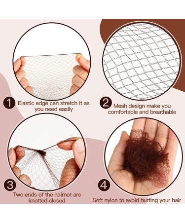 20pcs Hair Nets for Buns Invisible Hair Bun Net 50cm Elastic Hair Bands with Elastic Edge Mesh 40 Pieces U Shaped Pins Ballet Hair Net for Girls Dancers Women(brown) - Buy Online on GoSupps.com